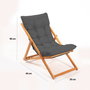 Hanah Home Silla de Jardín My006 Gris y Natural